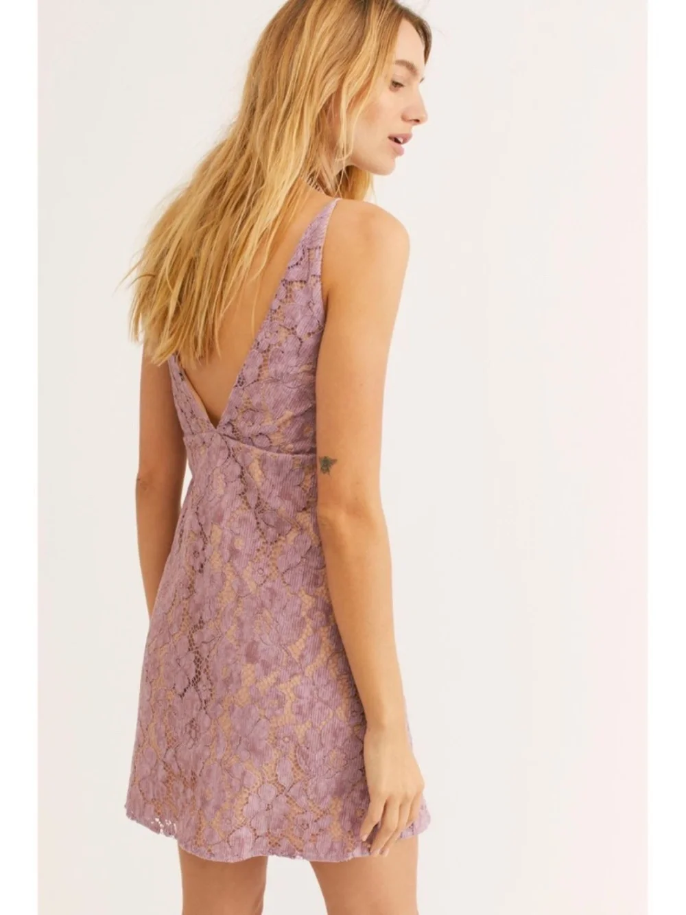 NEW Free People Dangerous Love Mini Dress Wisteria 0